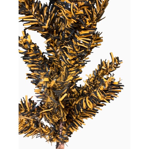 Artificial Halloween Tree With Stand 18 Inch Black and Orange Miniature - Picture 7 of 9